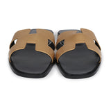 Hermes Oran Sandals Dore Chevre 40 EU