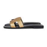 Hermes Oran Sandals Dore Chevre 40 EU