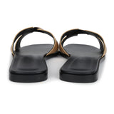 Hermes Oran Sandals Dore Chevre 40 EU