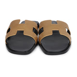 Hermes Oran Sandals Dore Chevre 38 EU