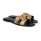 Hermes Oran Sandals Dore Chevre 38 EU