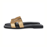 Hermes Oran Sandals Dore Chevre 38 EU