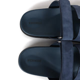 Hermes Chypre Techno Sandals Bleu Celeste Suede Palladium Hardware 37 EU