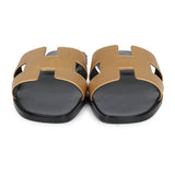 Hermes Oran Sandals Dore Chevre 38.5 EU