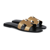 Hermes Oran Sandals Dore Chevre 38.5 EU