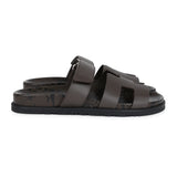 Hermes Chypre Techno Sandals Ecorce Calfskin Palladium Hardware 38 EU