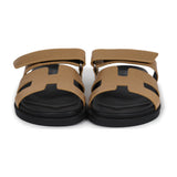 Hermes Oran Sandals Dore Chevre 38 EU