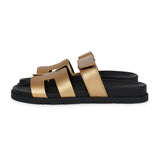 Hermes Oran Sandals Dore Chevre 38 EU