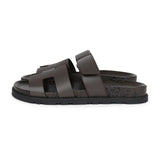 Hermes Chypre Techno Sandals Ecorce Calfskin Palladium Hardware 37 EU