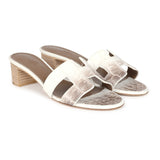 Hermes Oasis Sandal Himalaya Matte Niloticus Crocodile 36.5 EU