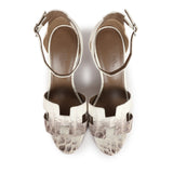 Hermes Legend Sandals Himalaya Niloticus Crocodile Palladium Hardware EU 40.5