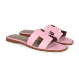 Hermes Oran Sandals Bubblegum Matte Alligator 38 EU