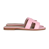 Hermes Oran Sandals Bubblegum Matte Alligator 38 EU