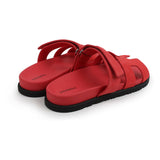 Hermes Chypre Techno Sandal Rose Vermillon Suede Palladium Hardware 38 EU