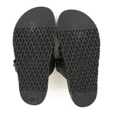 Hermes Chypre Techno Sandals Black Studded Calfskin Palladium Hardware 38 EU