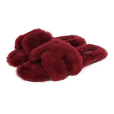 Hermes Oran Sandal Rouge H Shearling 37.5 EU
