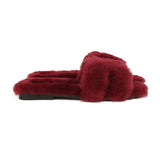 Hermes Oran Sandal Rouge H Shearling 37.5 EU