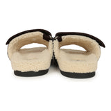 Hermes Chypre Techno Sandals Marron Ebene Suede and Ecru Shearling Palladium Hardware EU 37 - Thumbnail View 4
