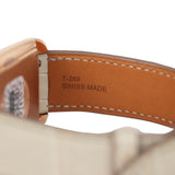 Pre-owned Hermes HSS Special Order Cape Cod Watch Beton Matte Alligator/Rose Gold