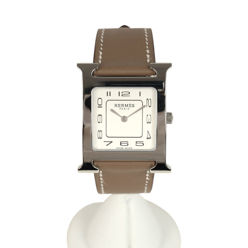 Hermes Heure H Small 25mm Watch Etoupe Swift