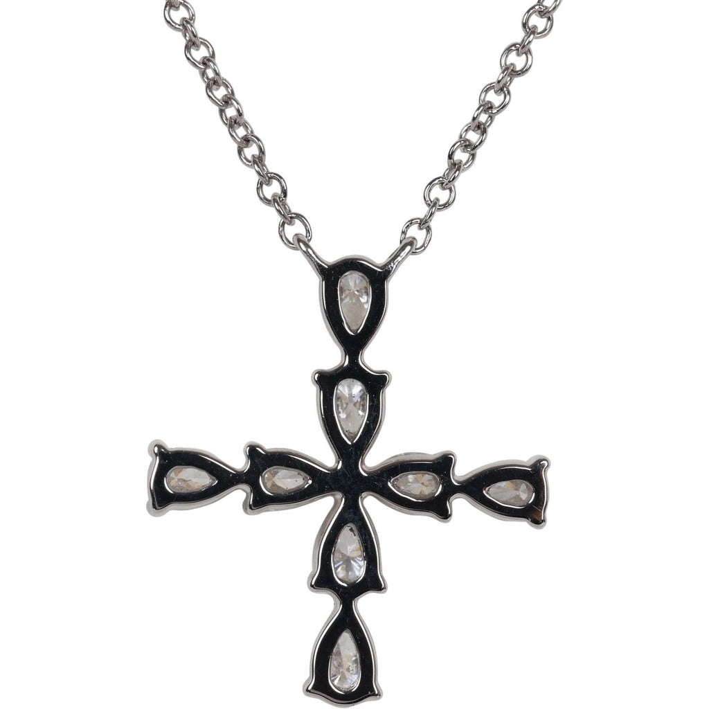 Harry Winston Symbols Cross Pendant Pear Shaped Diamonds Platinum