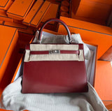 Hermes Kelly 25cm Rouge H Box PHW