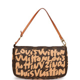 Vintage Louis Vuitton x Stephen Sprouse Peach Graffiti Pochette Bag Gold Hardware