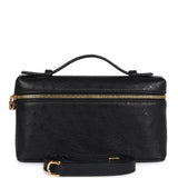 Loro Piana Extra Pocket L19 Pouch Black Ostrich Gold Hardware