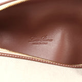 Loro Piana Extra Pocket L19 Pouch Natural and Sun Gold Linen Gold Hardware