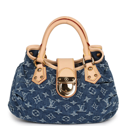 Louis Vuitton, Bags, Louisvuittonmini Pleaty Monogram Denim Bag Mint