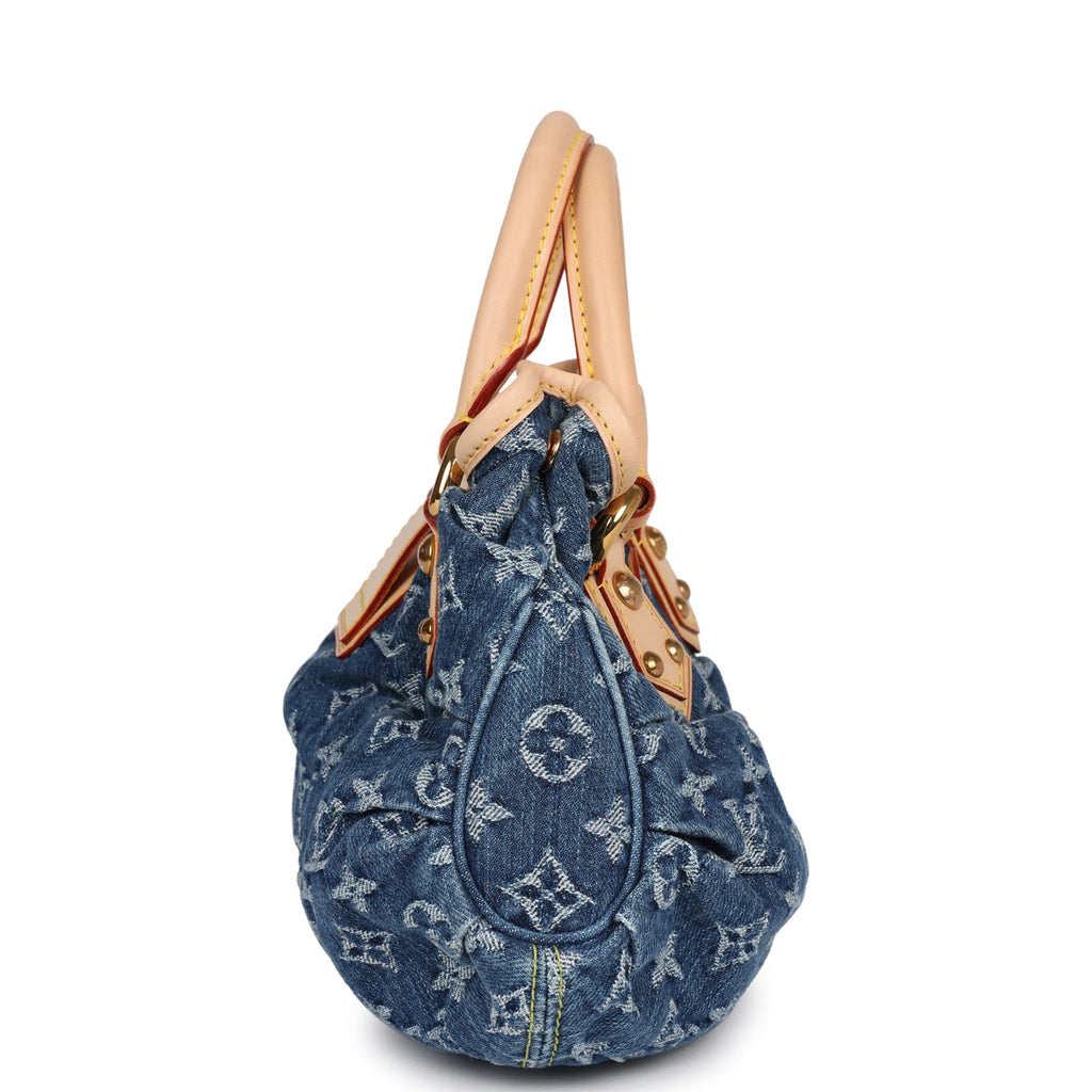 Louis Vuitton Pleaty PM Blue Monogram Denim Handbag at 1stDibs