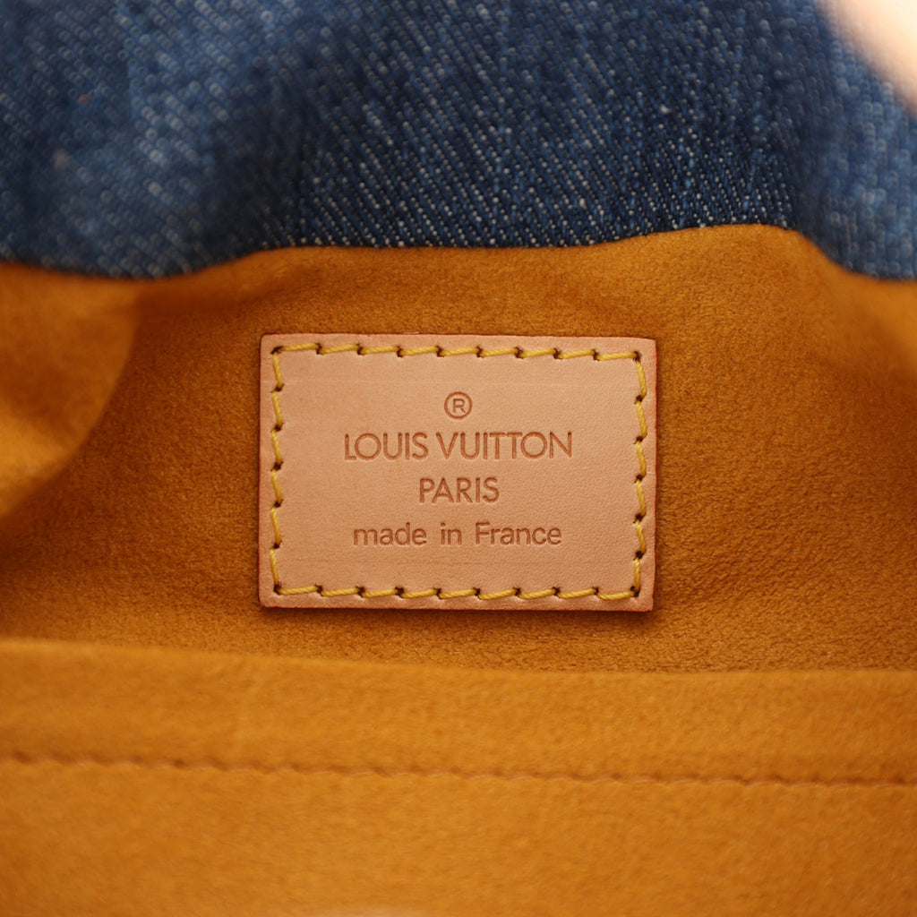 LOUIS VUITTON Blue Monogram Denim and Vachetta Leather Pleaty