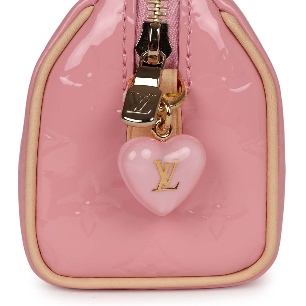 RARE NWT Louis Vuitton Nano Speedy Patent Mochi Pink Valentine's