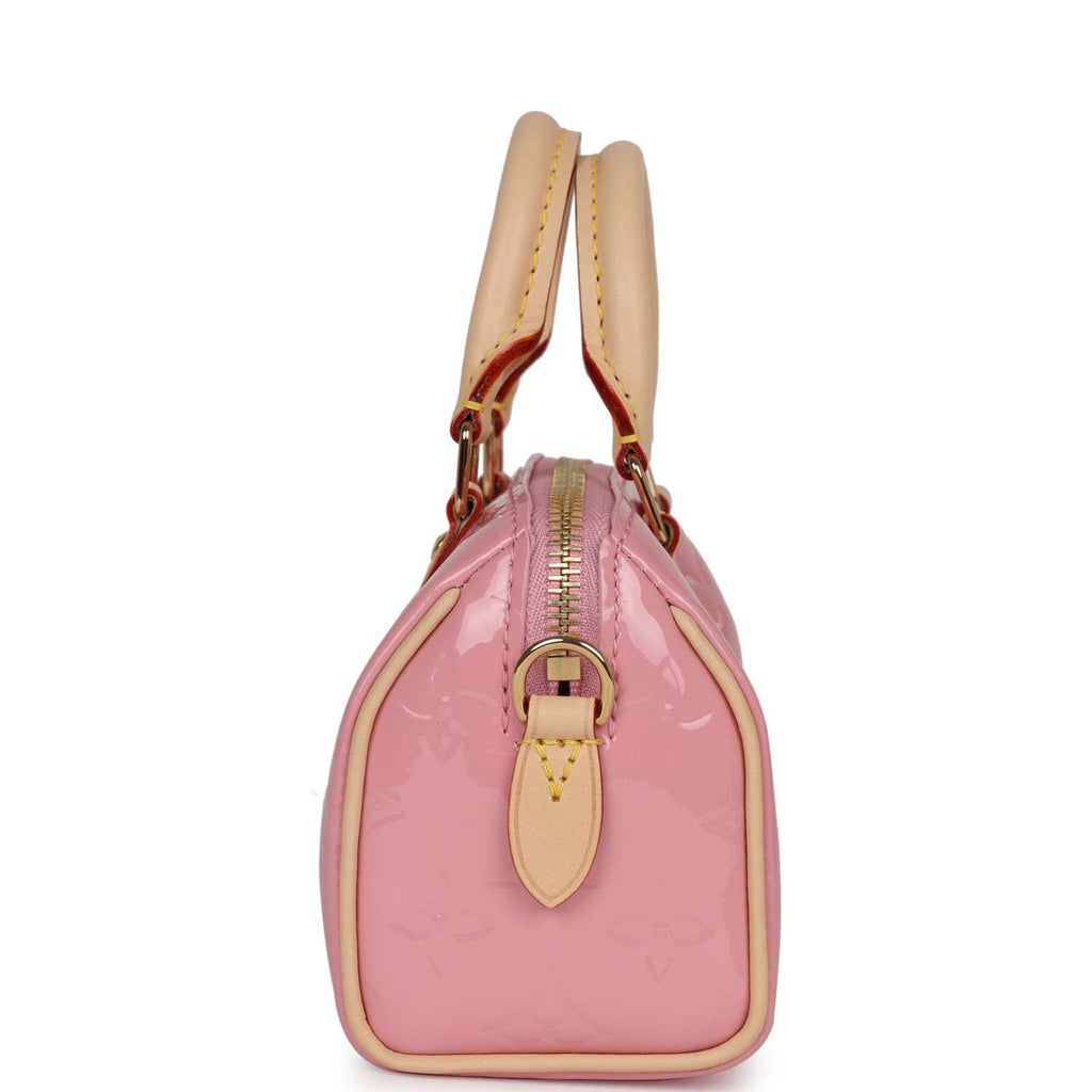 Louis Vuitton Nano Speedy Mochi Pink Vernis Gold Hardware – Madison Avenue  Couture