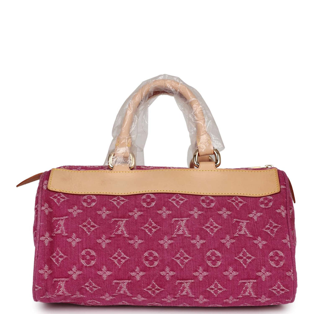 Vintage Louis Vuitton Neo Speedy Pink Denim Monogram Gold Hardware –  Madison Avenue Couture