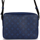 Louis Vuitton Light Blue Taiga and Monogram Canvas Outdoor Messenger For  Sale at 1stDibs
