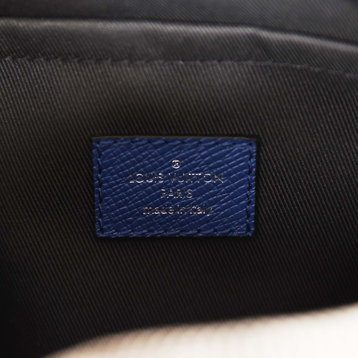 Louis Vuitton Outdoor Messenger Blue Taiga Monogram Silver Hardware ...