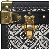 Louis Vuitton Since 1854 Alzer 60 Trunk Navy and White Jacquard Brass Hardware