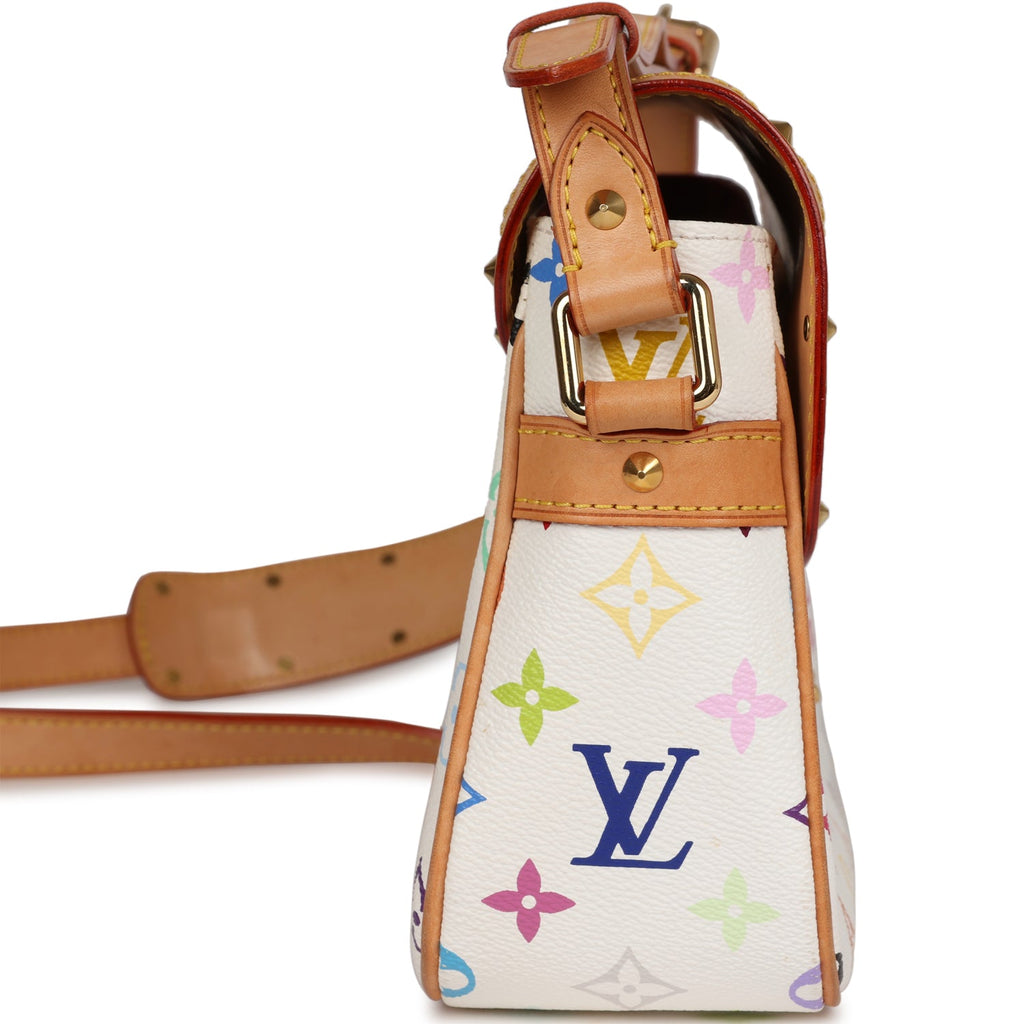 Louis Vuitton, Bags, Louis Vuitton Sologne White Multicolor Crossbody