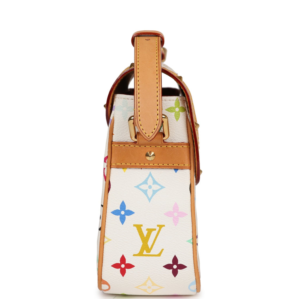Louis Vuitton LV White Multicolor Monogram Sologne Crossbody Purse