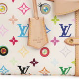 Vintage Louis Vuitton x Takashi Murakami Sac Retro GM White Multicolor Eye Love You Monogram Gold Hardware