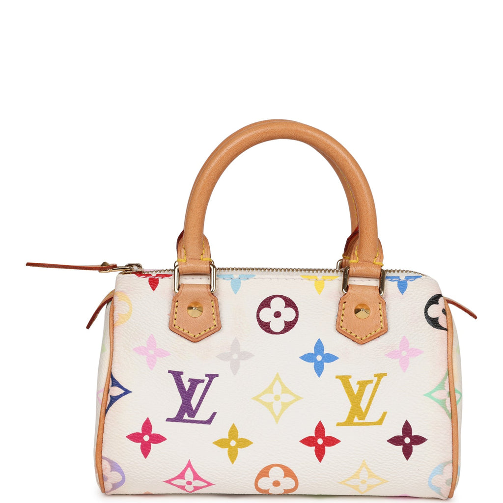 Vintage Louis Vuitton X Takashi Murakami Mini HL Speedy White Multicol
