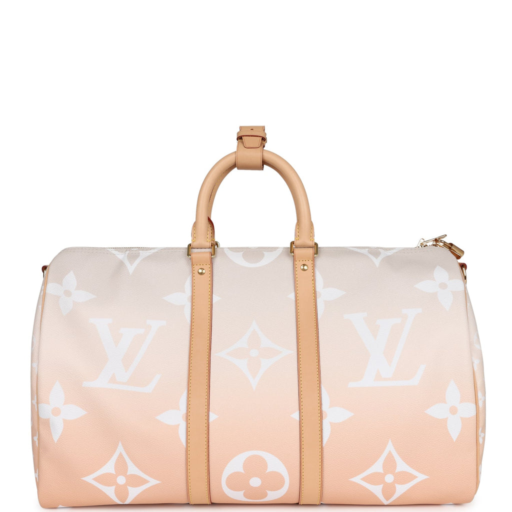 Louis Vuitton Keepall 45 Bandouliere By The Pool Mist Monogram Gold Hardware