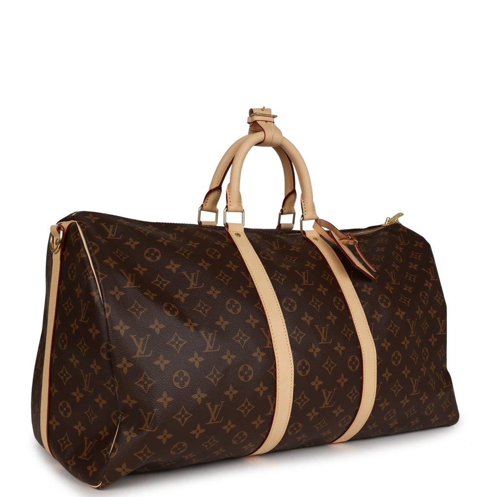 Louis Vuitton Yellow Monogram Coated Canvas Keepall Bandouliere 50