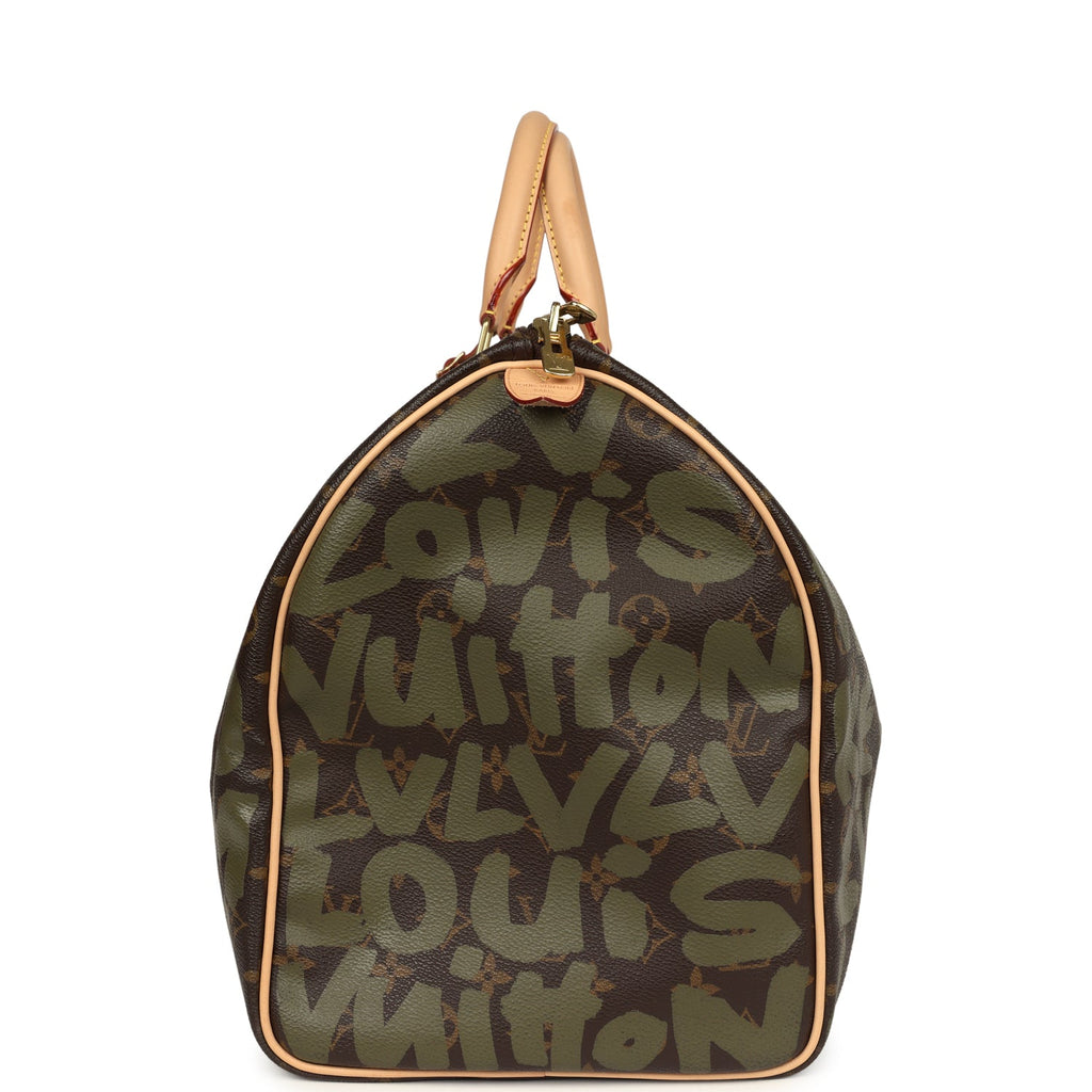 Vintage Louis Vuitton x Stephen Sprouse Keepall 50 Khaki Graffiti Gold Hardware