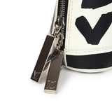 Vintage Louis Vuitton x Stephen Sprouse Graffiti Alma MM Black and White Leather Silver Hardware