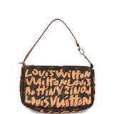 Vintage Louis Vuitton x Stephen Sprouse Pochette Accessories Peach Graffiti Gold Hardware