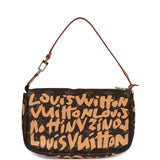 Vintage Louis Vuitton x Stephen Sprouse Pochette Accessories Peach Graffiti Gold Hardware