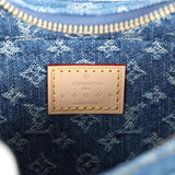 Louis Vuitton Croissant MM Blue Monogram Denim Gold Hardware