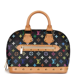 Vintage Louis Vuitton Alma PM Black Monogram Multicolor Gold Hardware